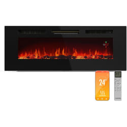 Galeras Smart Cheminée électrique Effet de flamme Murale - 1800 w, led Réaliste, Contrôle par appli & Télécommande, Couleurs & Luminosité Réglables,