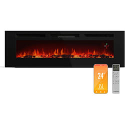 Galeras Smart Cheminée électrique Effet de flamme Murale - 1800 w, led Réaliste, Contrôle par appli & Télécommande, Couleurs & Luminosité Réglables,