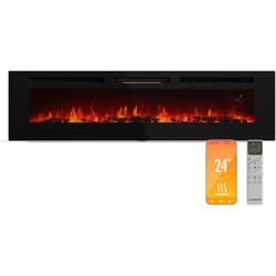 Klarstein - Galeras Smart Cheminée électrique Effet de flamme Murale - 1800 w, led Réaliste, Contrôle par appli & Télécommande, Couleurs & Luminosité