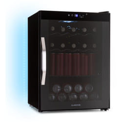 Klarstein - Coachella 60 Frigo à Boissons - 60L Réfrigérateur à Boissons, WiFi, led 7 Couleurs, Porte en Verre, Température 3-18°C, Étagères Métal,