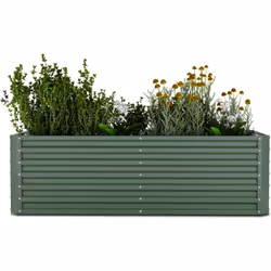 GRAND ESPACE : Ce potager rectangulaire surélevé offre une capacité de 1200 litres, parfait pour planter fleurs, herbes et lé ...