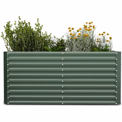 GRAND ESPACE : Ce lit de jardin rectangulaire surélevé offre une capacité de 1800 litres, parfait pour planter fleurs, herbes ...