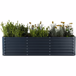 GRAND ESPACE : Ce potager rectangulaire surélevé offre une capacité de 1440 litres, parfait pour planter fleurs, herbes et lé ...