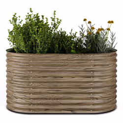GRAND ESPACE : Ce potager surélevé ovale d'une capacité de 913 litres est parfait pour planter des fleurs, des herbes et des  ...