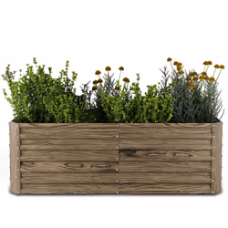 GRAND ESPACE : Ce potager rectangulaire surélevé offre une capacité de 972 litres parfaite pour planter des fleurs, des herbe ...