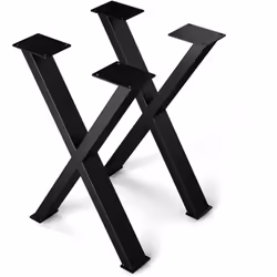 DESIGN MODERNE : fabriqués en acier en forme de X, ces pieds de table ajoutent une touche contemporaine et élégante à votre m ...