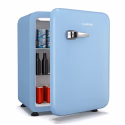 Klarstein Audrey Evo Mini-réfrigérateur 68 L Silencieux Mini frigo compact Éclairage LED Mini bar Pieds réglables design rétr ...