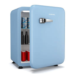 Klarstein Audrey Evo Mini-réfrigérateur 68 L Silencieux Mini frigo compact Éclairage LED Mini bar Pieds réglables design rétro