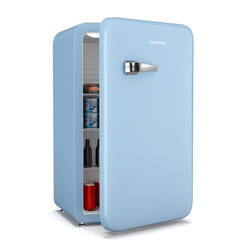 Klarstein Audrey Evo Mini-réfrigérateur 90 L Mini Frigo Mini bar design rétro silencieux compact Bleu