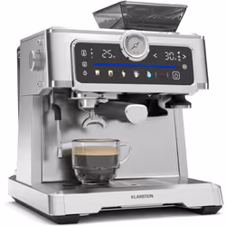 Avec la machine à expresso Klarstein GrandPresso Touch, savourez des spécialités de café aromatiques dans le confort de votre ...
