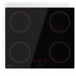 BEAUCOUP D'ESPACE POUR CUISINER : Profitez d'une plaque de cuisson à induction à 4 zones de 59 cm de large, idéale pour prépa ...