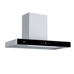 Klarstein SmartEdge Hotte aspirante 90 cm Contrôle par app silencieuse et puissante 550 m³/h Évacuation ou Recyclage LED CEE A+
