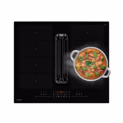Klarstein AirJet FlexPro Down Air System Plaque de cuisson à induction 60 cm Zone flex + Hotte aspirante 600 m³/h Zone flex B ...