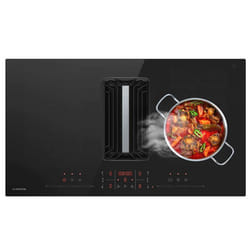 Klarstein AirJet FlexPro Down Air System Plaque de cuisson à induction + Hotte aspirante 750 m³/h  Zone flex Plaque induction