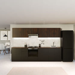 Blumfeldt - Armoire Cuisine - Meuble Rangement Haut avec Panneaux 16 mm Mélaminés, Poignées Aluminium Mat, Charnières Soft-Close, Fixation Murale,