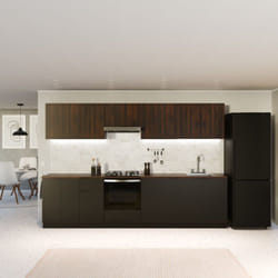 Meuble Sous Évier - Design Moderne avec Plan de Travail mdf 30 mm, Poignées Aluminium, Charnières Soft-Close, Pieds Réglables abs, Surface Mélaminée,