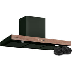 Klarstein - ZenFusion t Hotte aspirante - 90 cm Hotte murale, Débit 885 m³/h Boost, Tactile, cee a++, led 4000 k, Silencieuse 47 dB, Noir, Air évacué