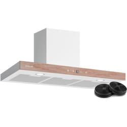 Klarstein - ZenFusion t Hotte Aspirante - 90 cm Hotte murale, Débit 885 m³/h, Tactile, cee a++, led 4000 k, Silencieuse 47 dB, Blanc, Air Évacué &