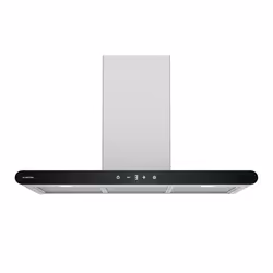 Klarstein CurveVent Hotte aspirante 90 cm 700 m³/h Tactile LED 110 W Classe A+ Recyclage dair/Évacuation Argent