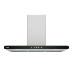 Klarstein CurveVent Hotte aspirante 90 cm 700 m³/h Tactile LED 110 W Classe A+  Recyclage dair/Évacuation Argent