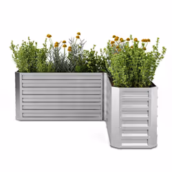 CONCEPTION EN FORME DE L : Cette grande jardinière surélevée de 742 litres vous permet d'optimiser l'espace de votre jardin, ...