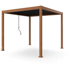 Blumfeldt - Pergola LuminaHaven 3x3 m - Cadre Aluminium, Toit à lamelles amovible, Protection uv & intempéries, Pergola Jardin Extérieur,