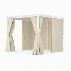 Blumfeldt - Pergola LuminaHaven 3x3 m - Aluminium Pergola Jardin Extérieur, Toit Réglable, Rideaux & Moustiquaires, Protection uv, Résistant aux