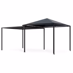 Le pavillon extensible Blumfeldt ShadeMax - gris foncé - votre oasis de jardin pour se rassembler ou se détendre. Avec un cad ...