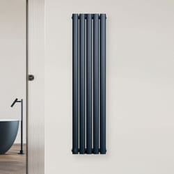 Blumfeldt - Radiateur Mural - 620 w, Acier Poudré, Double Couche, Raccordement Central ½'', Installation Murale, Chauffage Efficace pour Salle de
