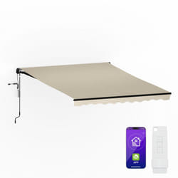 Blumfeldt - CloudShade Auvent - Store Aluminium Intelligent, Commande App et Télécommande, Protection uv 30+ & Pluie, Angle Ajustable, Cadre Solide,