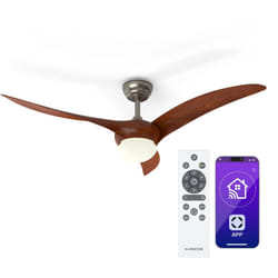 Klarstein - Blumfeldt Monteverde Ventilateur Plafond avec Éclairage – Télécommande & App, 6 Vitesses, Modes Été & Hiver, Éclairage Dimmable 3 Tons,