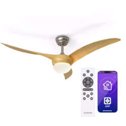 Le Blumfeldt Monteverde ventilateur de plafond avec lumière dimmable – confort aéré pour toutes les saisons. Avec un diamètre ...