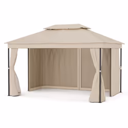 Pavillon double Blumfeldt Mondo 3x4 – votre refuge de jardin idéal. Avec son solide cadre métallique résistant à la rouille e ...