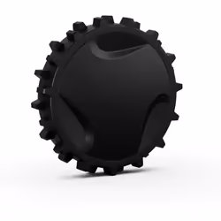 La roue arrière pour le robot tondeuse Blumfeldt GrassConnect garantit non seulement une adhérence ferme sur différents types ...