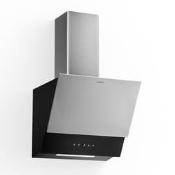 Klarstein Verosteel Hotte Aspirante 45 cm Hotte Décorative 624 m³/h A++ Commandes Tactiles LED Silencieuse Cuisine Moderne Argent