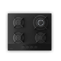 Klarstein Velaire Plaque de Cuisson Gaz 60cm 4 Brûleurs 8000W Allumage Électrique Sécurité AntiFlamme Plaque Gaz Noir