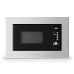 Klarstein Verosteel Micro-Ondes Encastrable avec Grill - 20L 700W 8 Programmes Tactile Plateau en verre Acier Inox Noir