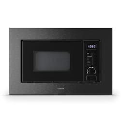 Klarstein Verosteel Micro-Ondes Encastrable avec Grill - 20L 700W 8 Programmes Tactile Acier Inox Acier Inoxydable Noir