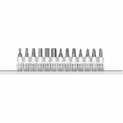 Bande de connexion métallique de 200 mm (8") de long, Douille tournevis 1/4", pour vis à 6 pans creux, avec tige phosphatée,  ...