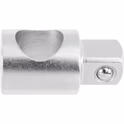 Chromé mat, Pour les prises de courant à commande manuelle, Carré d’entraînement conforme DIN 3120 - C 12,5, ISO 1174, avec s ...