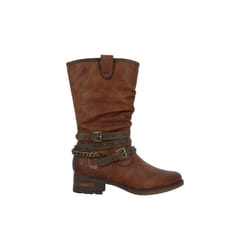 Bottes mi-longues Mustang 1229-605 pour femmes - Cognac - Talon carré 4cm