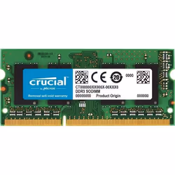 SiQuell Crucial Mémoire RAM CT102464BF160B 8 Go DDR3 1600 MHz CL11 SODIMM Low Voltage Ordinateur Portable Mémoire pour ordina ...