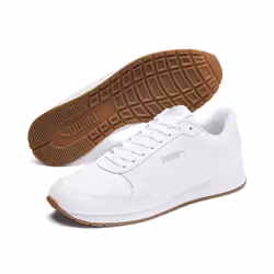 PUMA ST Runner v2, Unisexe, Adulte, Marron, Blanc, EUE, Monochromatique, Fermeture par lacet