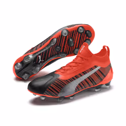PUMA One 5.1 FG/AG, Football, Mâle, Noir, Rouge, Argent, Adulte, EUE, Monochromatique