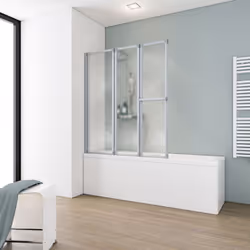 Pare baignoire, 3 volets, verre softline 3 mm, profilé alu argenté Lors d'une rénovation, cette solution s'avère idéale pour ...