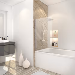 Description générale Le pare-baignoire rabattable 1 volet Capri est un accessoire essentiel pour les petites salles de bains. ...
