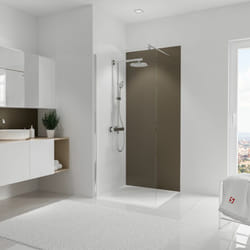 Schulte - Panneau mural Taupe, revêtement pour douche et salle de bain, DécoDesign couleur 90 x 210 cm