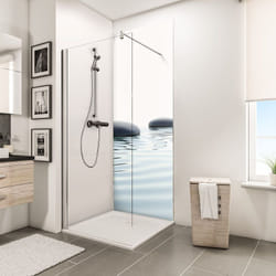 Panneau mural 90 x 210 cm, revêtement pour douche et salle de bain, DécoDesign photo Schulte Pierres zen et eau