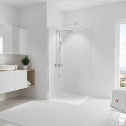 Panneau mural 90 x 210 cm, revêtement pour douche et salle de bain, DécoDesign photo Schulte Blanc à combiner