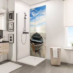 Panneau mural 90 x 210 cm, revêtement pour douche et salle de bain, DécoDesign photo Schulte Bateau